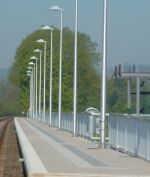 der neue Bahnsteig 1 wartet auf die Erffnung