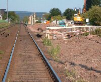 Platz für den neuen Bahnsteig