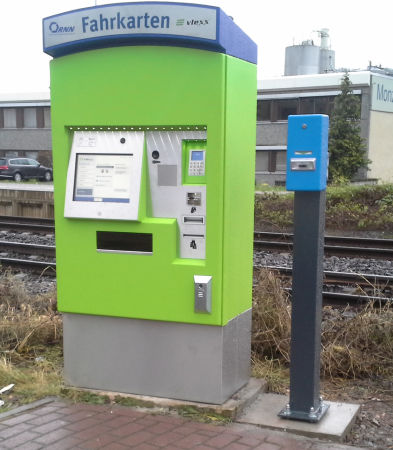 Fahrkartenautomat der Firma Flexx - fast keine Fahrkarten