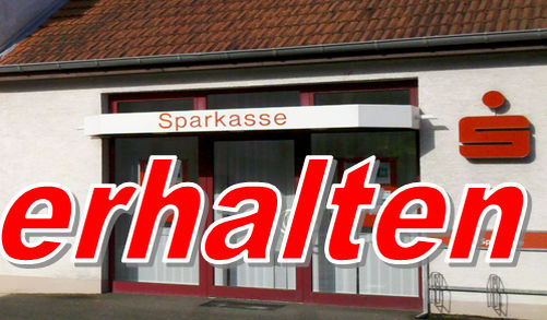 Unterschriften fr die Erhaltung der Sparkasse